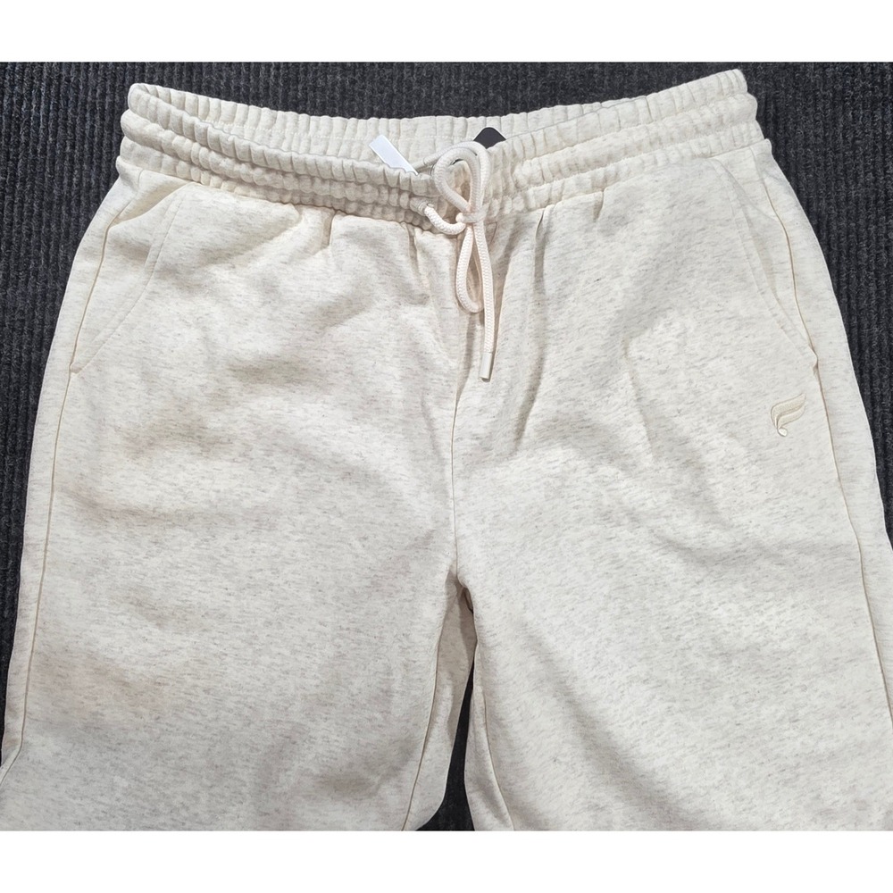 NEW Fabletics Jogger Sweatpants Womens XL Cream NWT Fleece Pockets Comfy Fleece - Picture 2 of 7